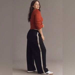 NWT! Anthropologie Maeve Black Pull-On Track Pants